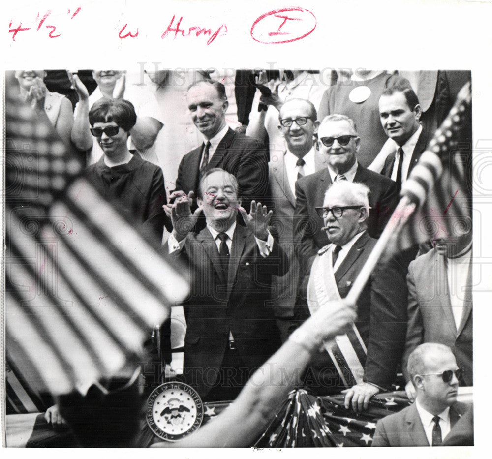 1968 Press Photo Hubert Humphrey Vice President USA - Historic Images