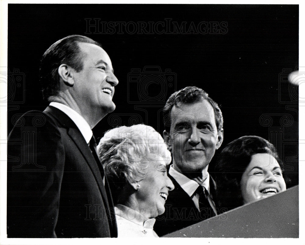 1968 Press Photo Vice President Hubert Humphrey - Historic Images