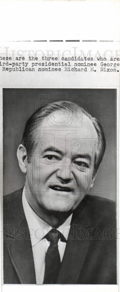 1968 Press Photo Hubert H Humphrey - Historic Images