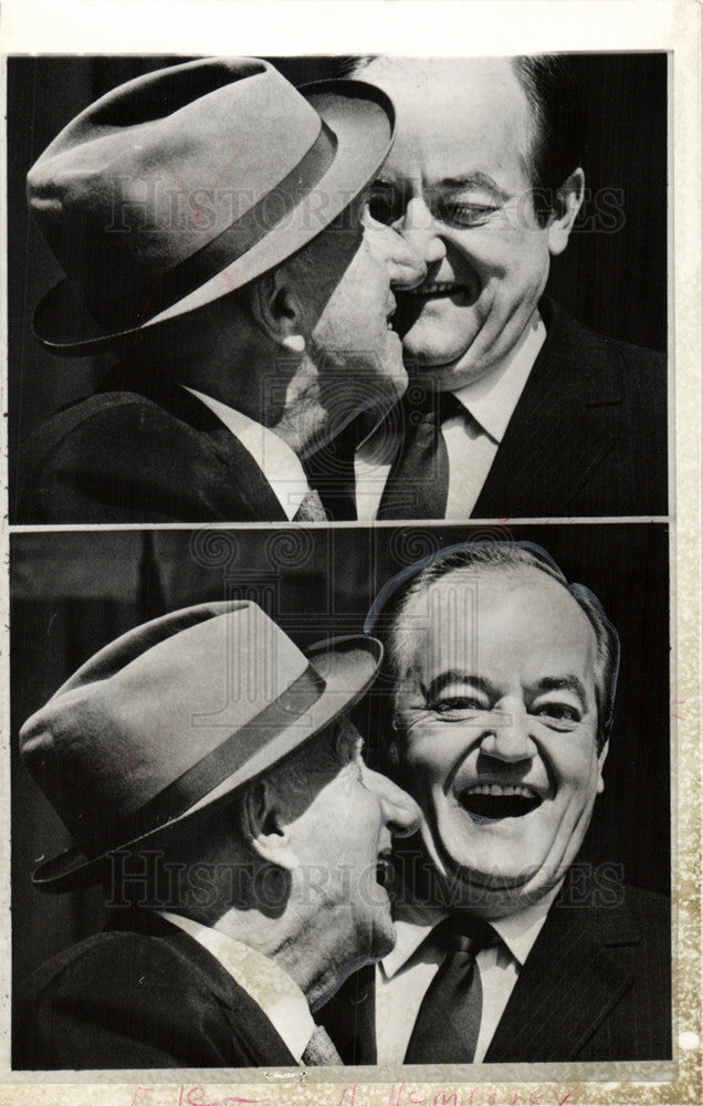 1968 Press Photo Hubert H Humphrey Jimmy Durante - Historic Images