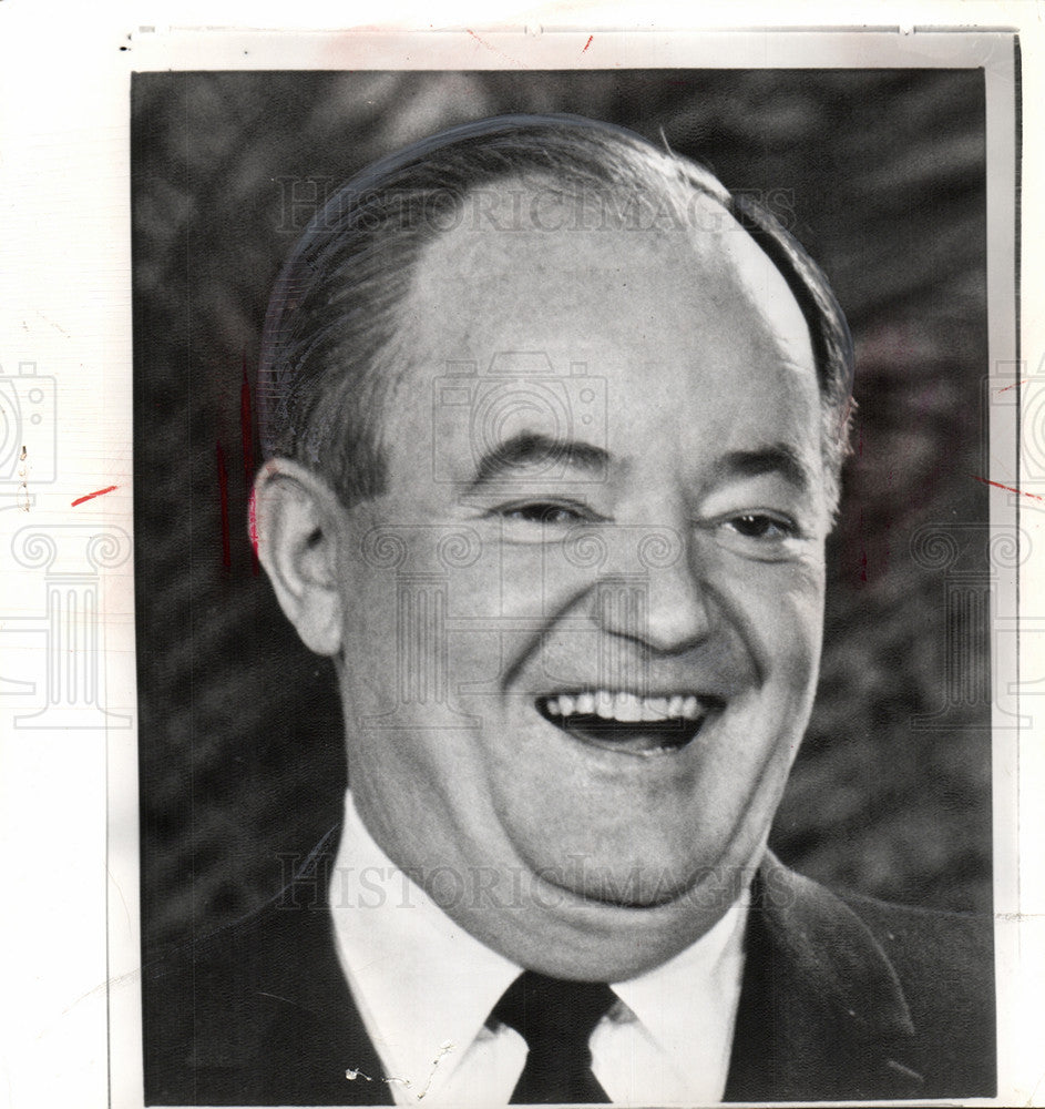 1965 Press Photo Hubert Humphrey  U.S. Vice President - Historic Images