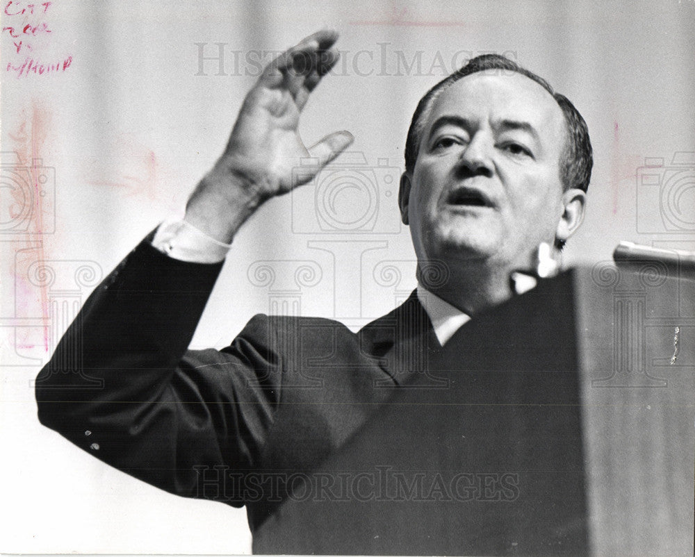 1968 Press Photo Hubert Humphrey vice-president johnson - Historic Images