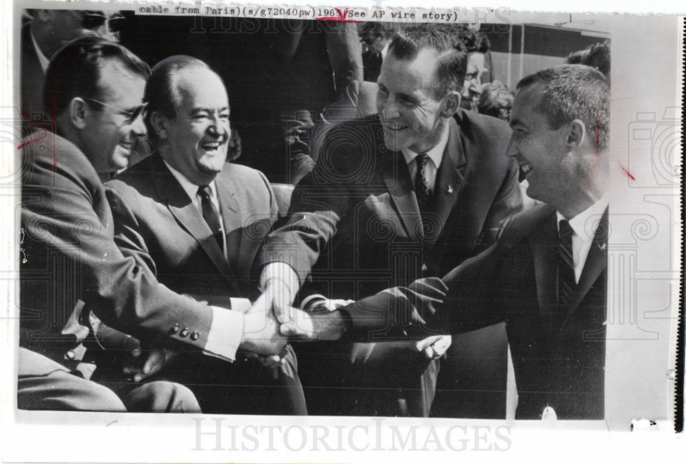 1965 Press Photo Hubert Humphrey US Vice President - Historic Images