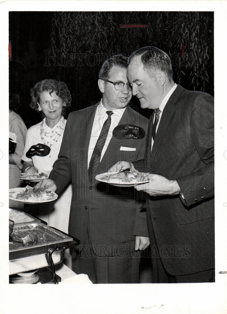 1962 Press Photo Hubert Humphrey Lyndon  President - Historic Images