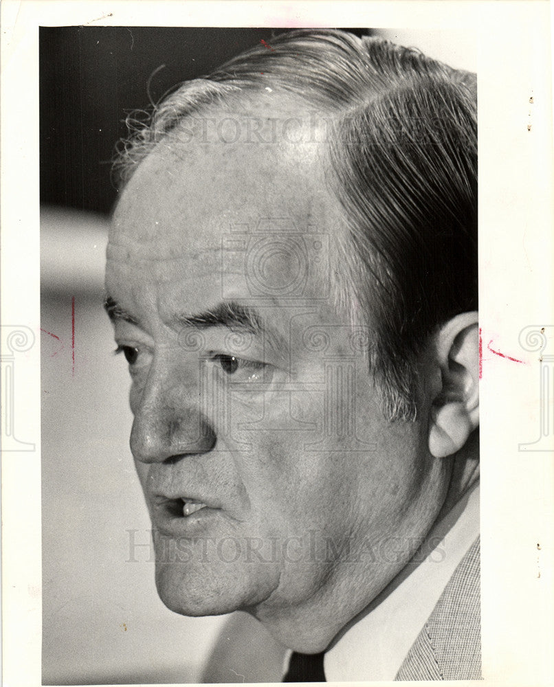 1975 Press Photo Hubert Humphrey**38th Vice President - Historic Images