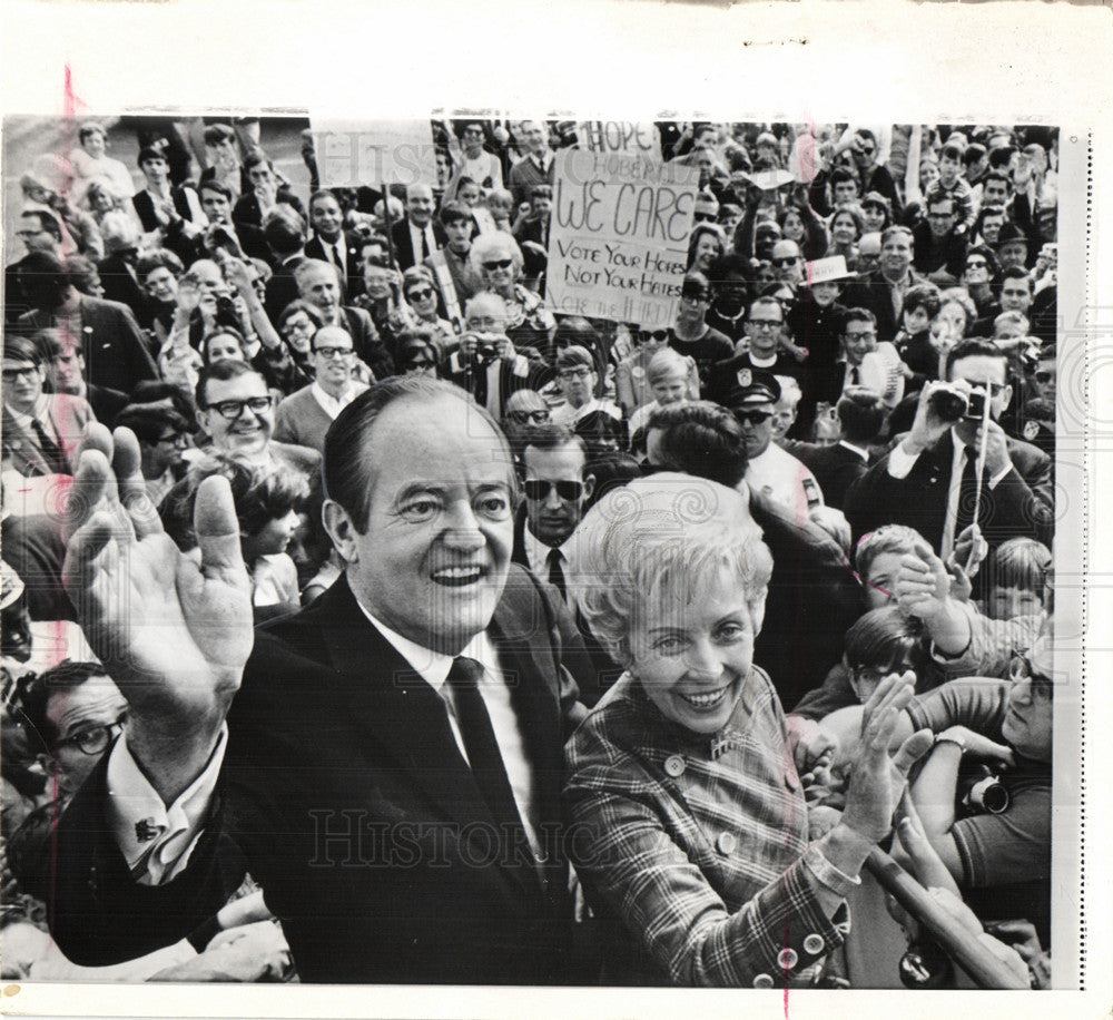 1968 Press Photo vice president humphry united states - Historic Images