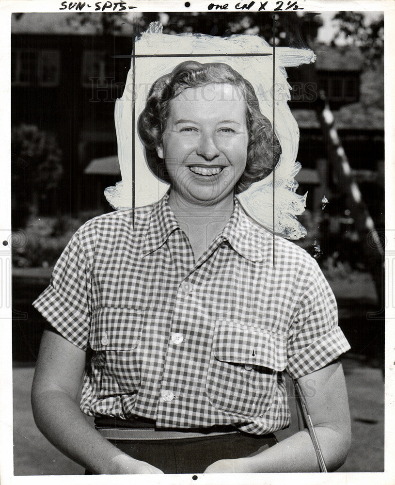 1951 Press Photo Marjorie Row Golfer Detroit Women - Historic Images