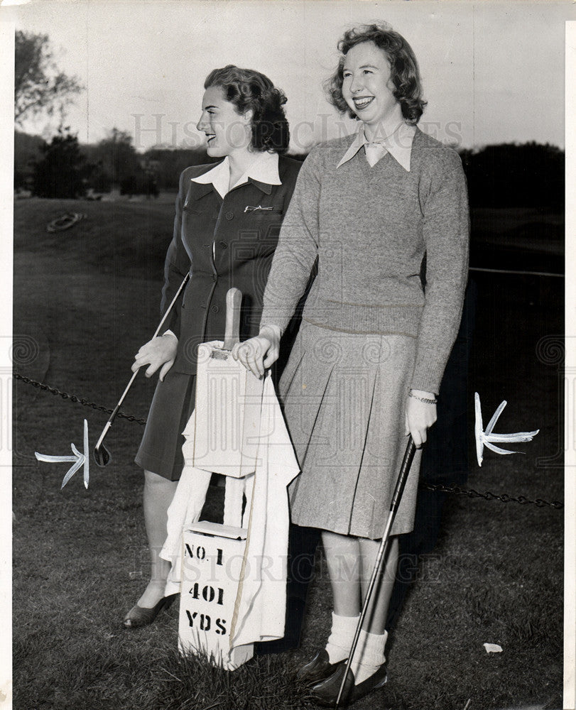 1946 Press Photo Marjorie Row Golfer Detroit Women - Historic Images