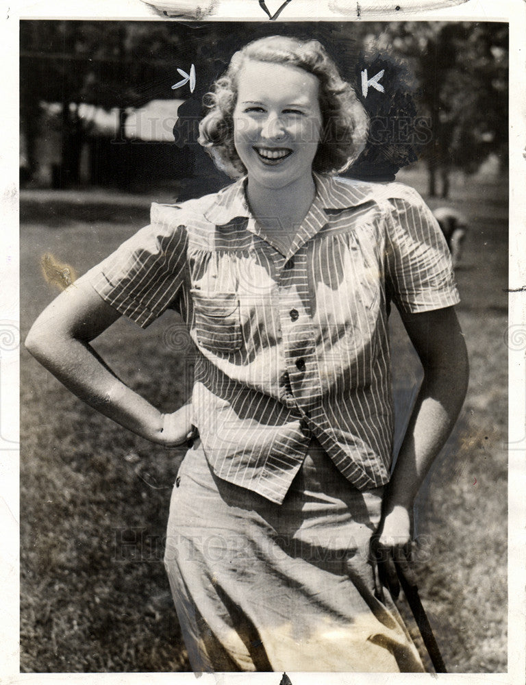 1941 Press Photo Marjorie Row womens golf - Historic Images