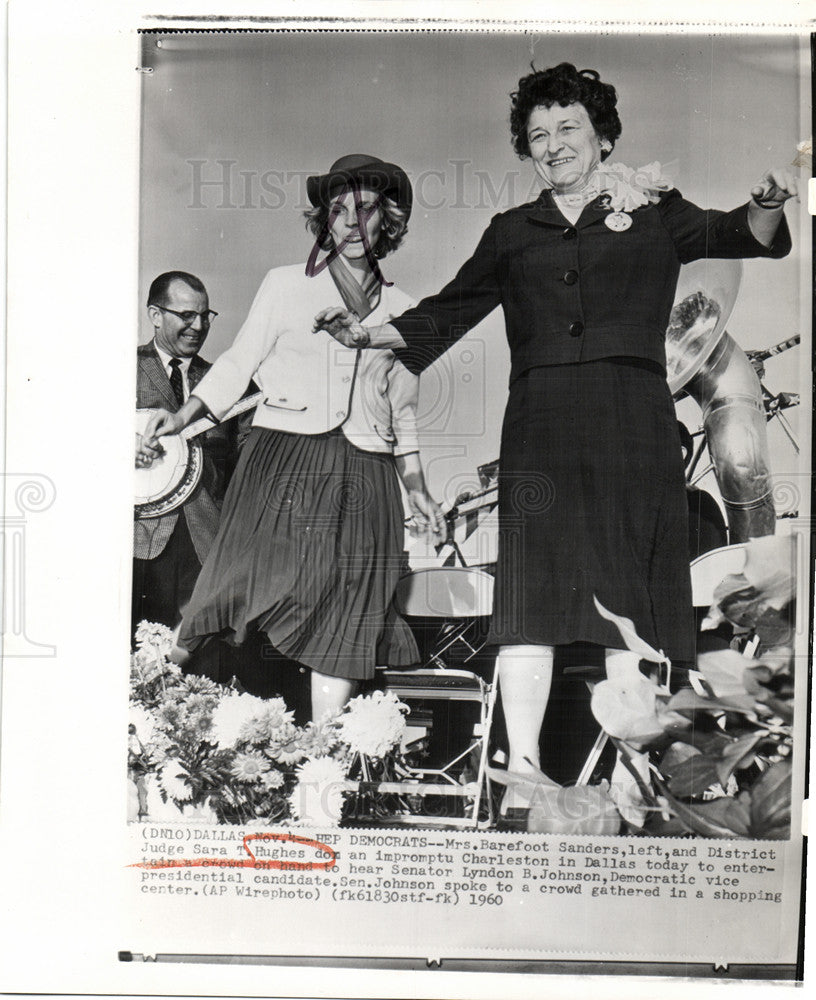 1960 Press Photo Mrs. Barefoot Sanders - Historic Images