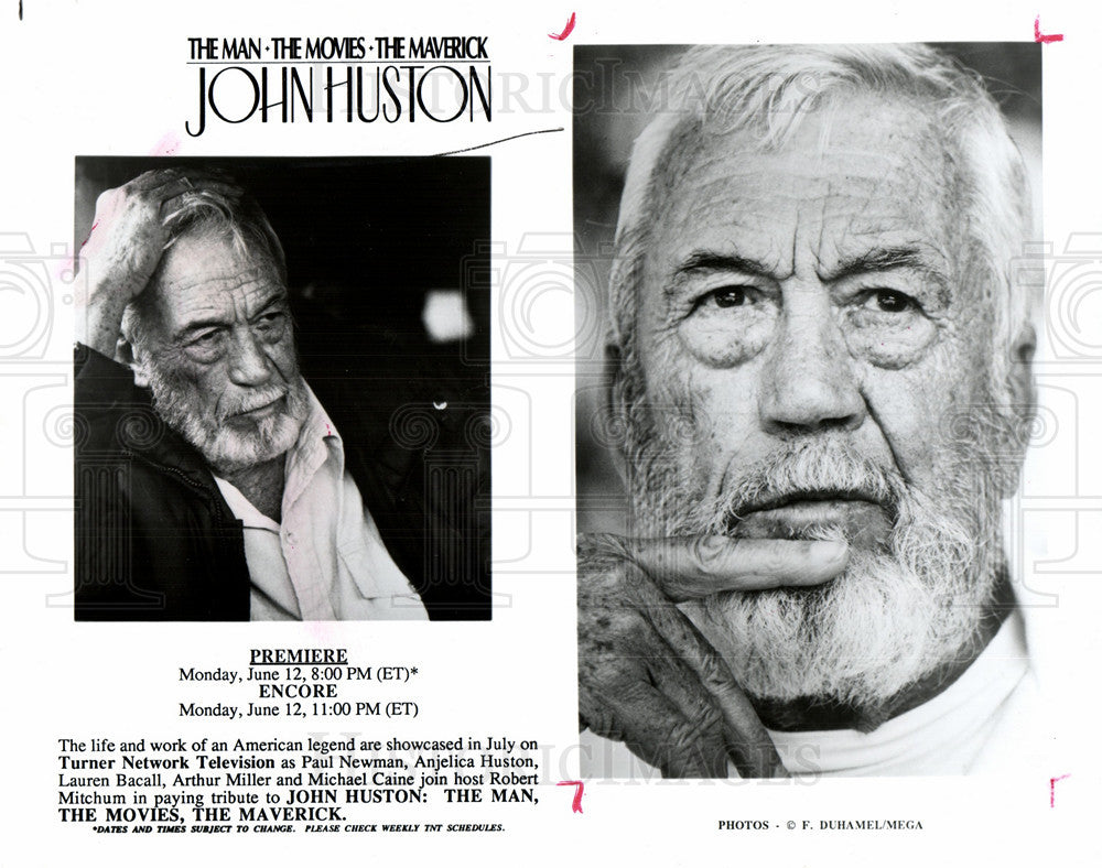 1989 Press Photo John Huston, director - Historic Images