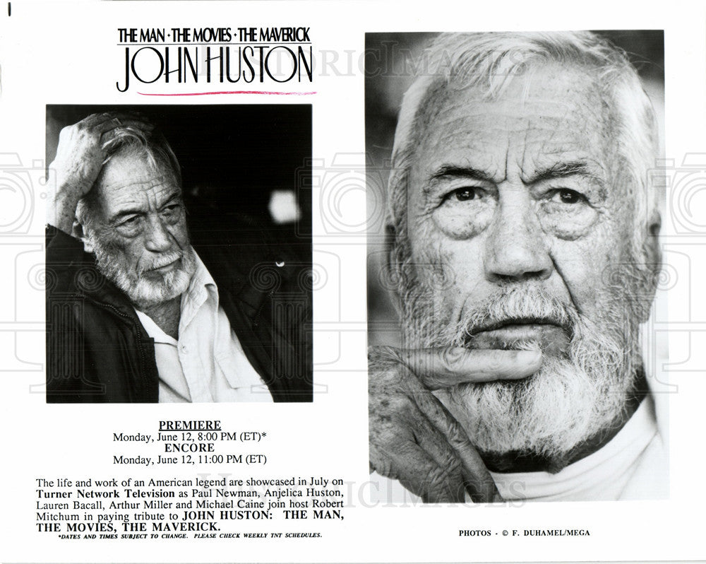 1989 Press Photo John Huston Film director - Historic Images