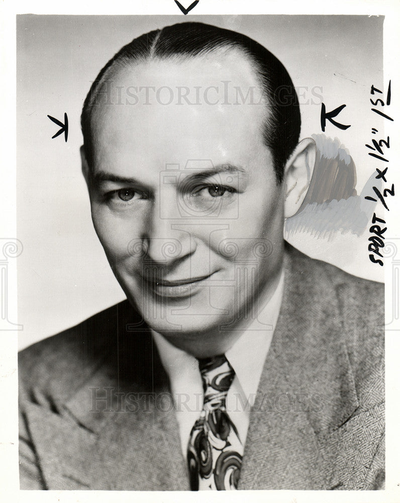 1951 Press Photo Ted Husing - Historic Images