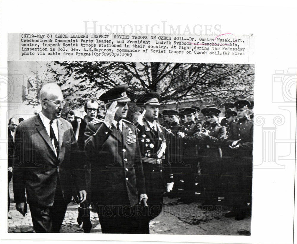 1969 Press Photo Gustav Husak Ludvik Svoboda Czech Pres - Historic Images