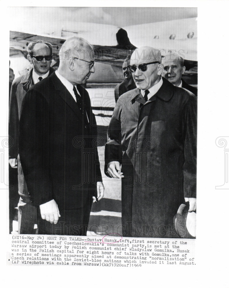 1969 Press Photo Gustav Husak Czechoslovakia secretary - Historic Images