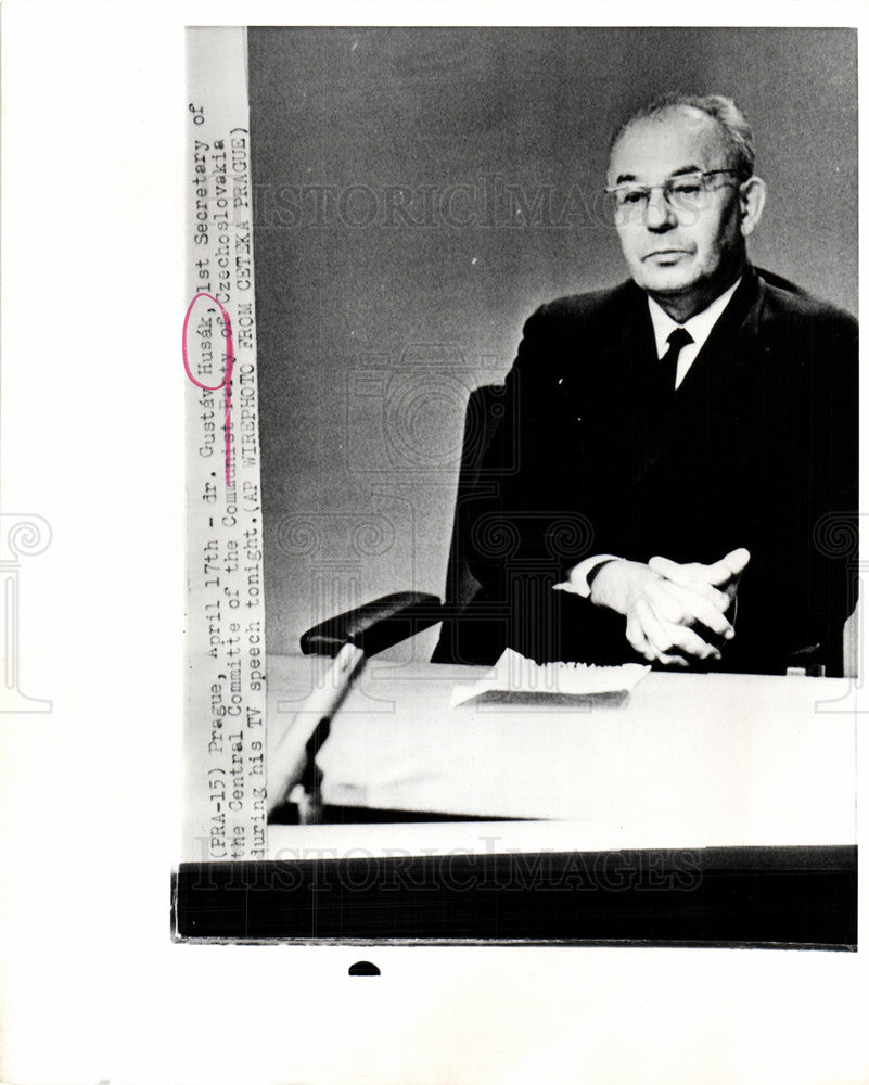 1969 Press Photo Gustav Husak Secretary Communist Party - Historic Images