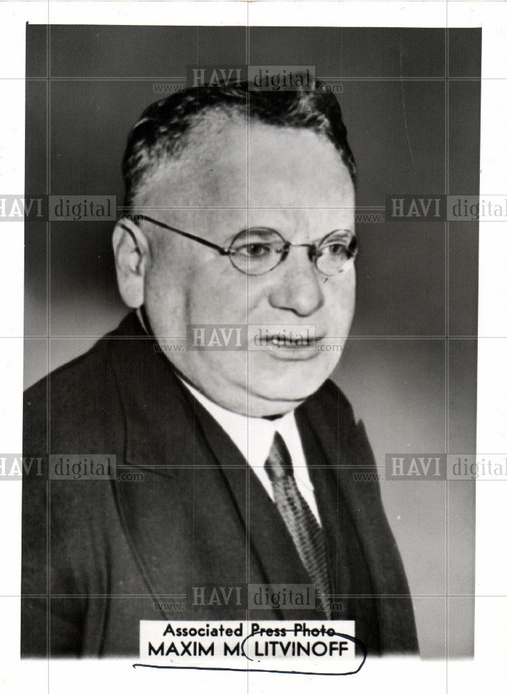 1940 Press Photo Maxim M Litvinov Soviet diplomat - Historic Images