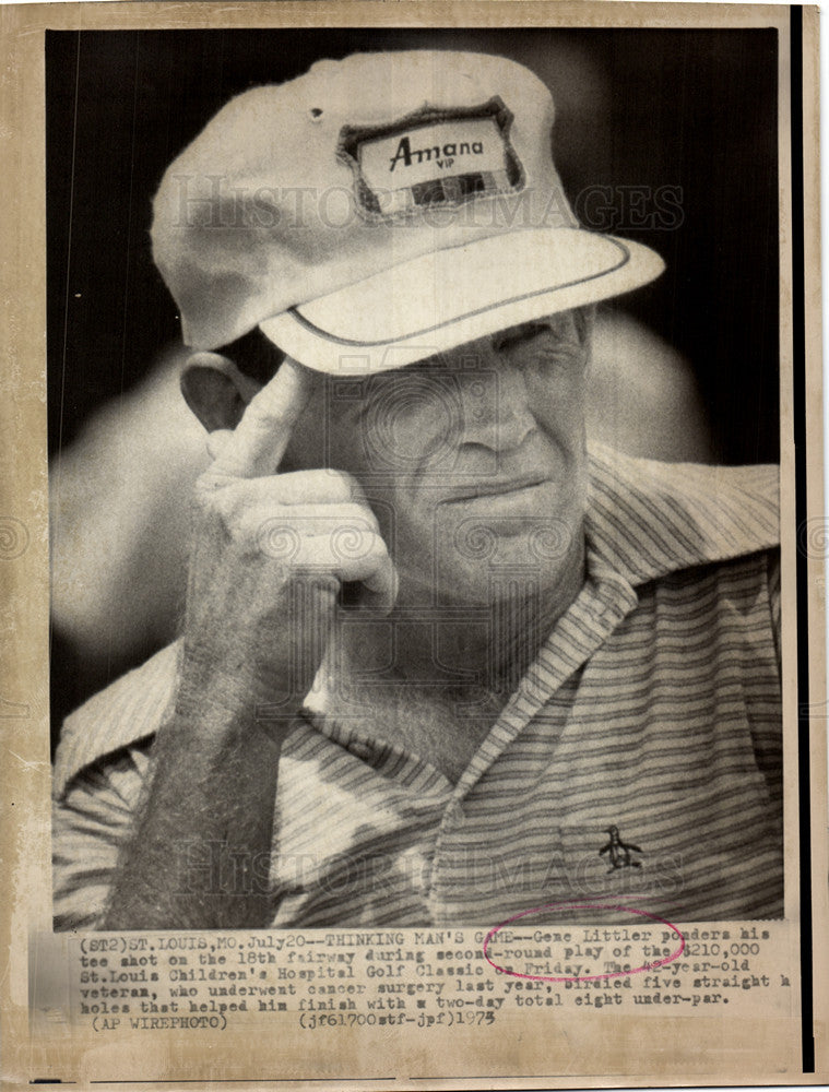 1973 Press Photo Gene Littler golfer cancer - Historic Images