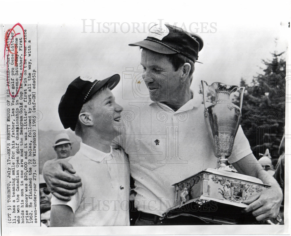 1965 Press Photo Curt Littler ll Gene Littler Seagram - Historic Images