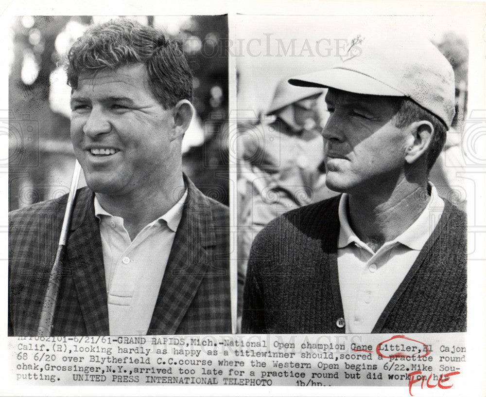 1961 Press Photo Champion Golfer Gene Littler Unhappy - Historic Images