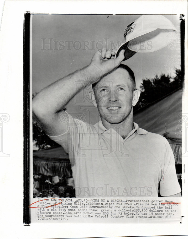 1959 Press Photo Gene Littler golfer Milwaukee Open - Historic Images