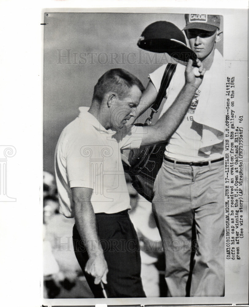 1961 Press Photo Gene Littler Wins U.S.Open - Historic Images