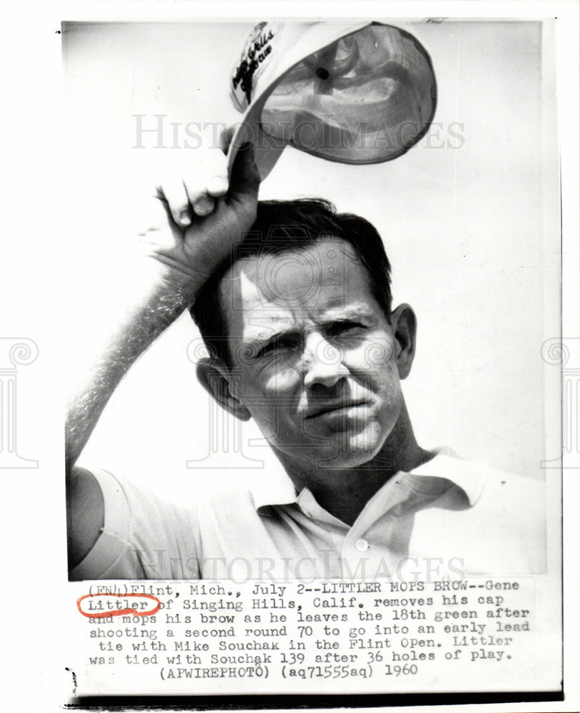 1960 Press Photo Gene Littler Flint Open golfer - Historic Images