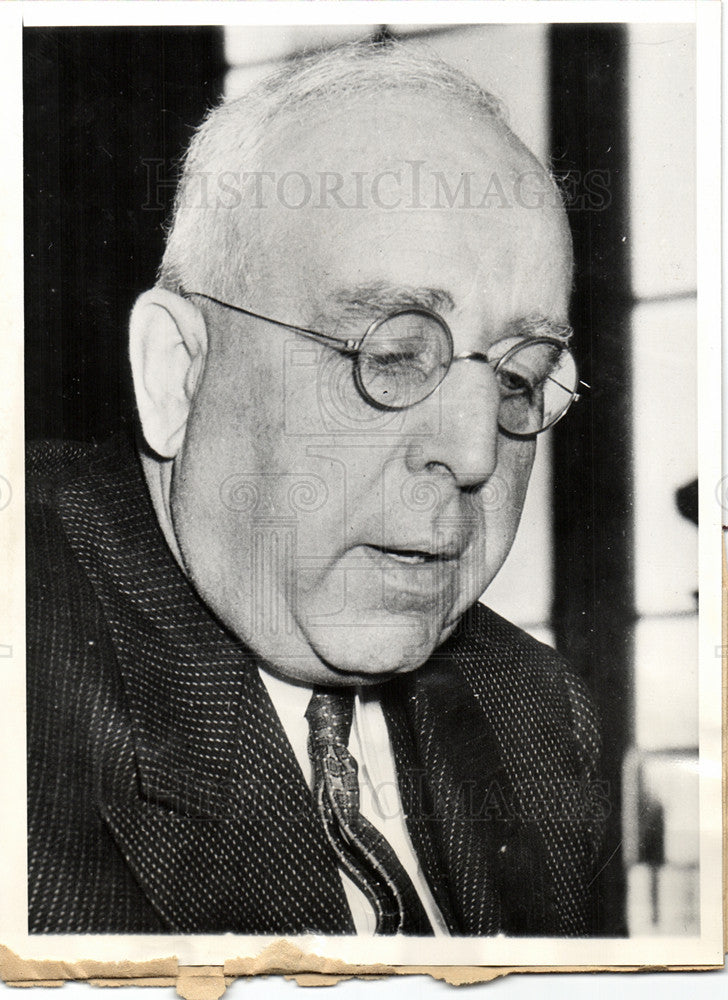 1937 Press Photo Paul Litchfield president Goodyear Co - Historic Images