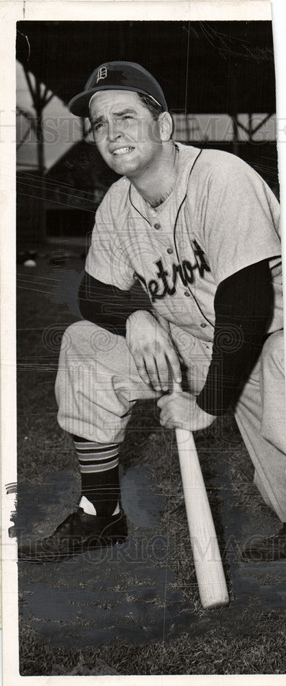 1953 Press Photo Detroit Tigers Baseball Keith Little - Historic Images