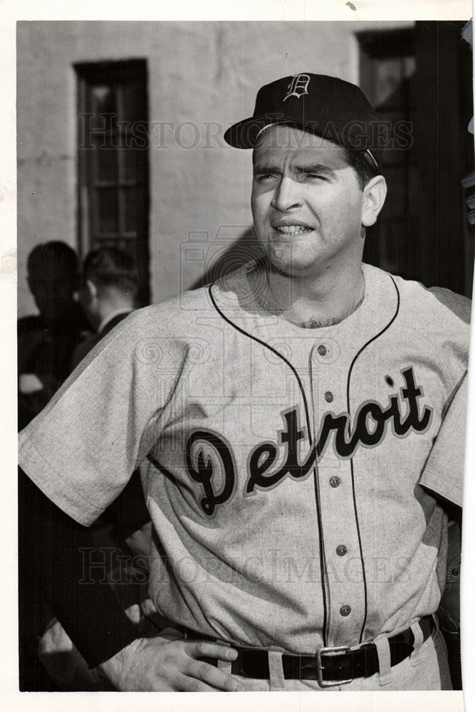 1954 Press Photo Detroit Tigers Baseball Keith Little - Historic Images