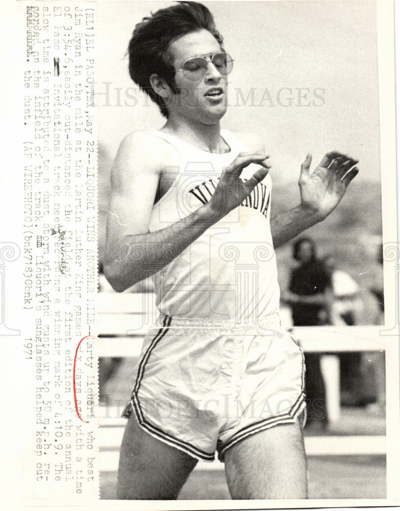 Press Photo Marty Liquori Jim Ryan Mile MLK Games - Historic Images