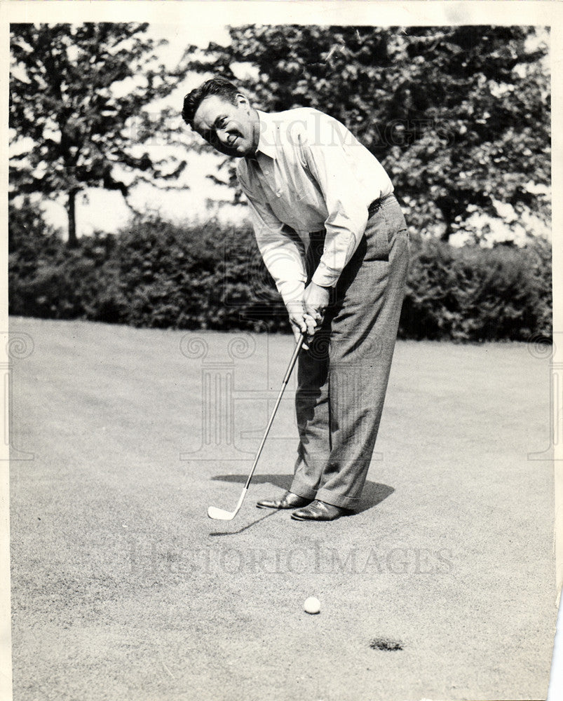 1934 Press Photo Lippmann Reporter Journalist Golf - Historic Images