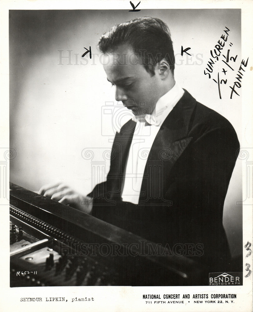 1955 Press Photo SEYMOUR LIPKIN, pianist - Historic Images