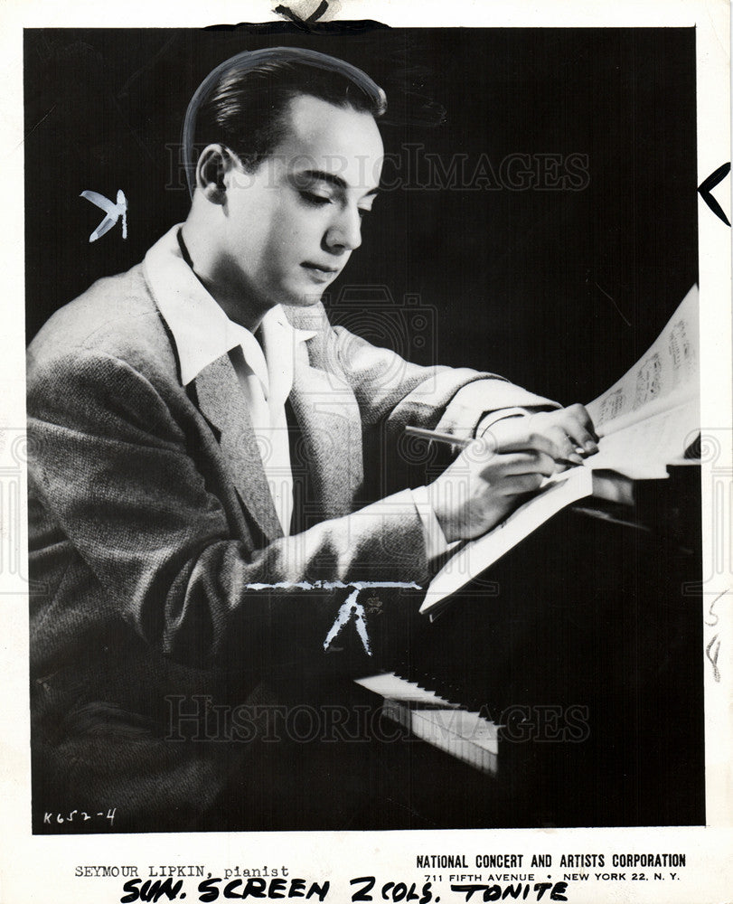 1954 Press Photo SEYMOUR LIPKIN, Pianist - Historic Images