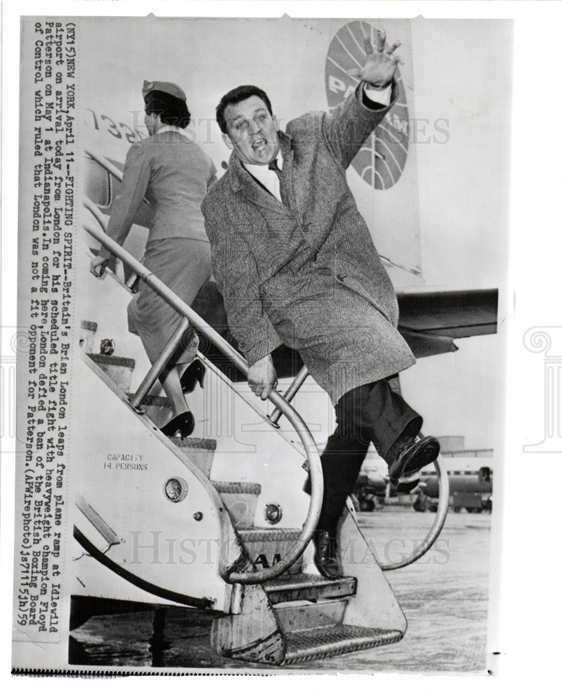 1959 Press Photo Brian London Floyd Patterson Boxing - Historic Images