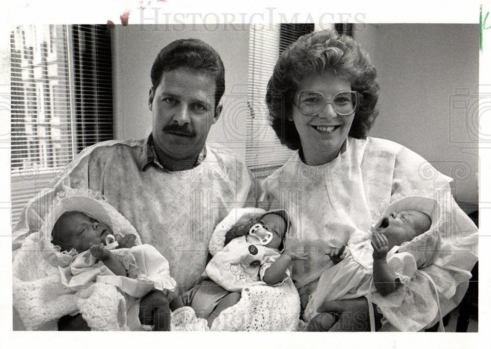 1988 Press Photo David Pam Lollie Quardruplets Warren - Historic Images