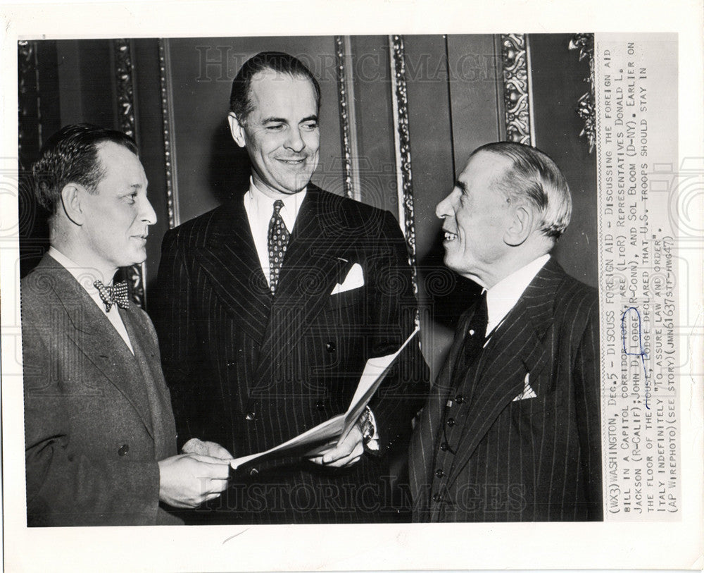 Press Photo Foreign Aid Discussions - Historic Images