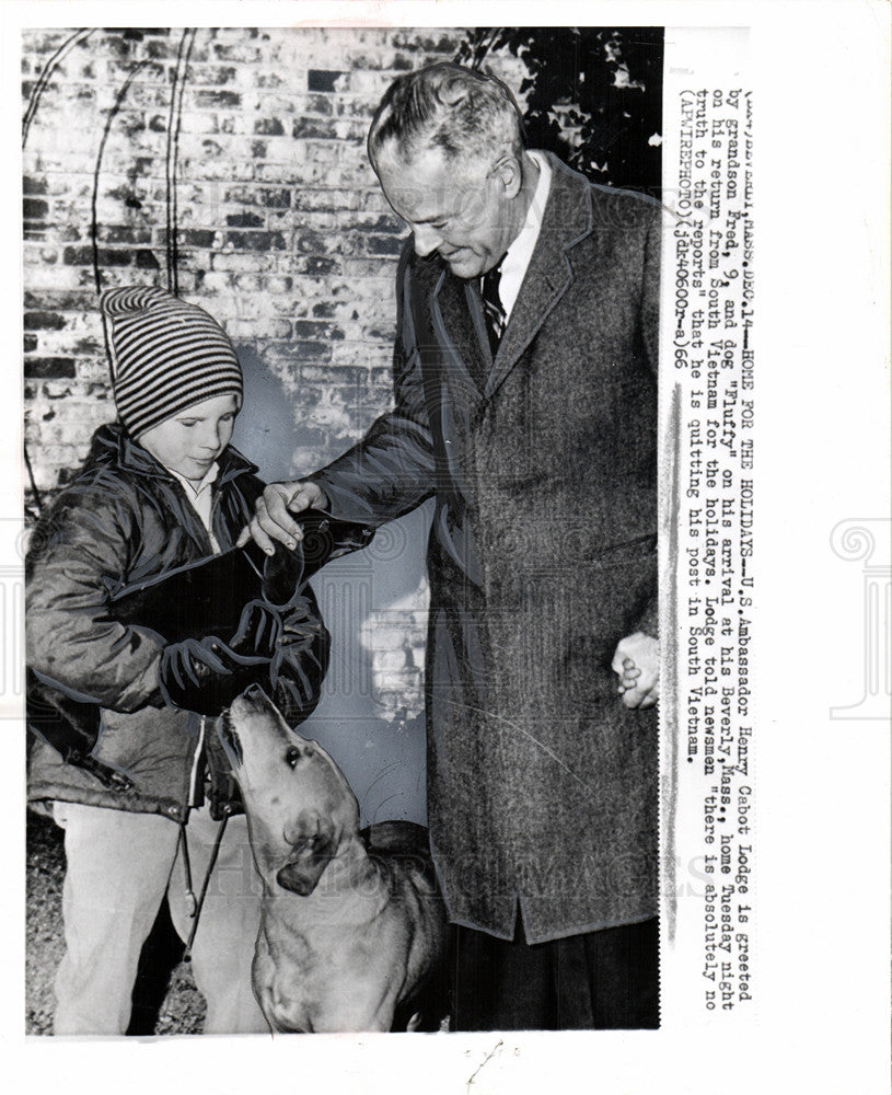 1968 Press Photo Henry Cabot Lodge Beverly ambassador - Historic Images