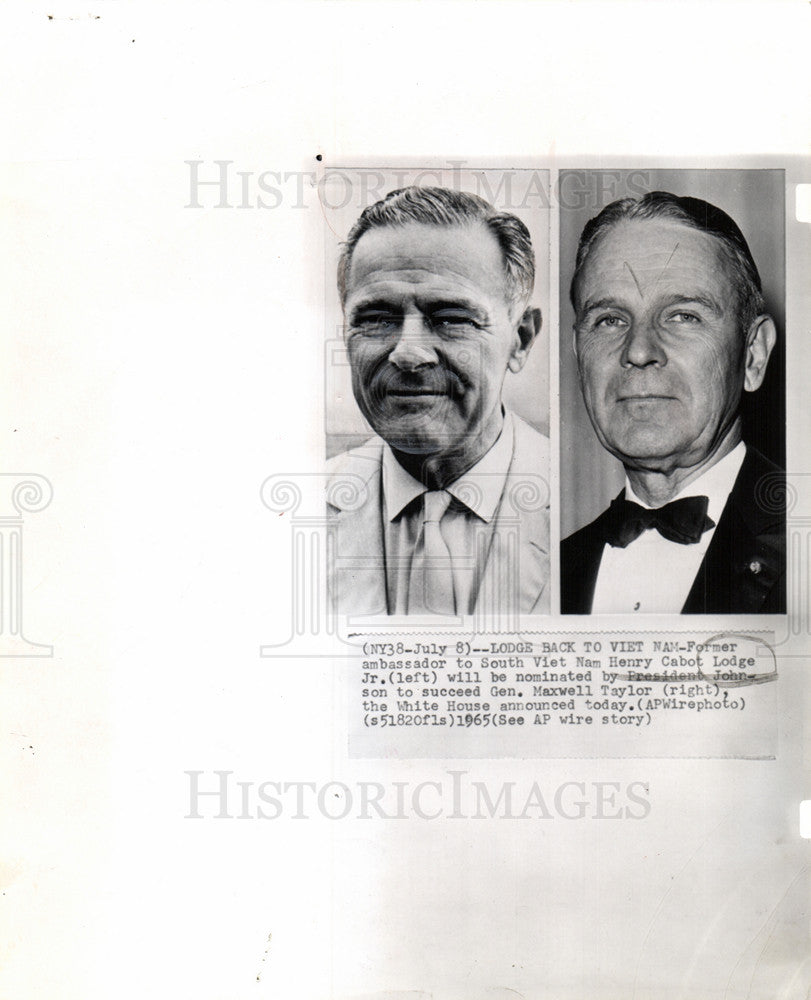 1965 Press Photo Henry Cabot Lodge Jr. Viet Nam - Historic Images