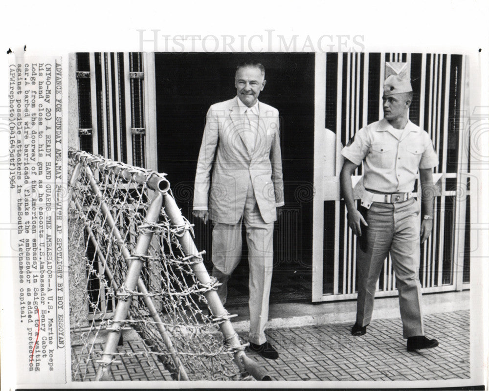 1964 Press Photo Henry Cabot Lodge Ambassador Saigon - Historic Images