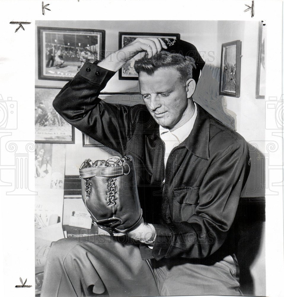 1951 Press Photo Whitey Lockman New York Giants - Historic Images