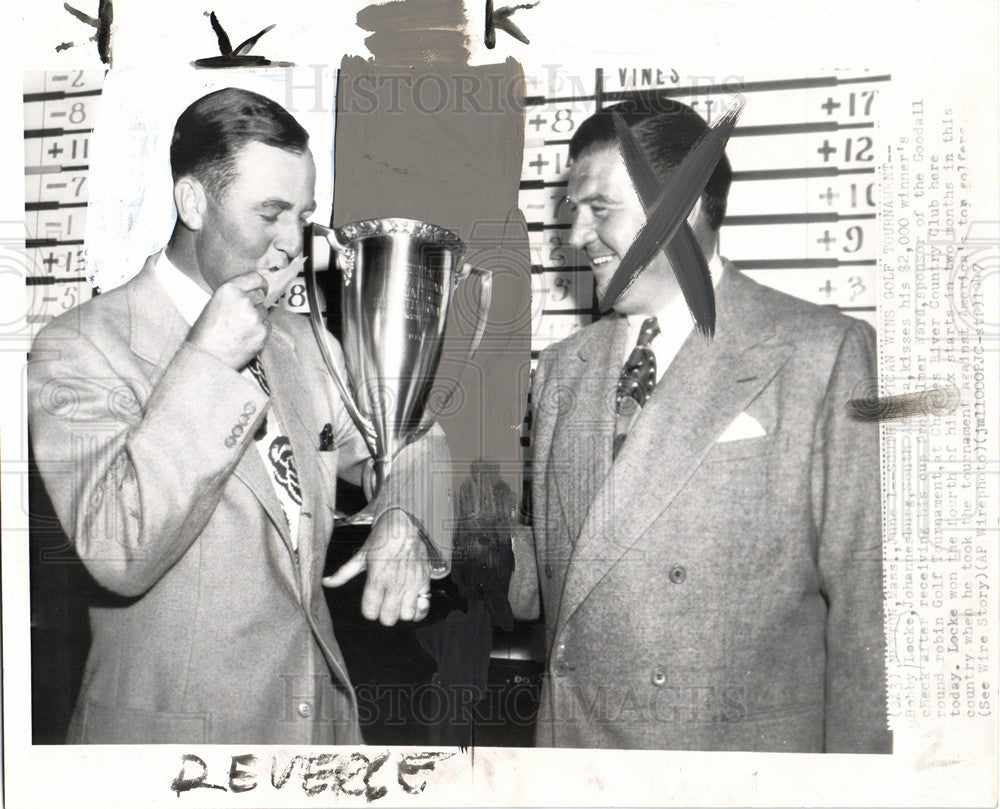 1947 Press Photo Bobby Locke Golf Tournament - Historic Images