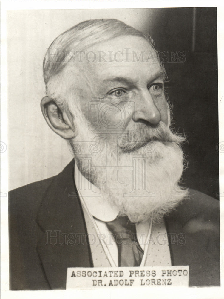 1929 Press Photo Adolf Lorenz, orthopedic surgeon - Historic Images
