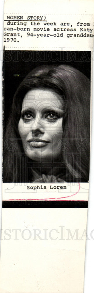 1970 Press Photo Sophia Loren Italian actress. - Historic Images