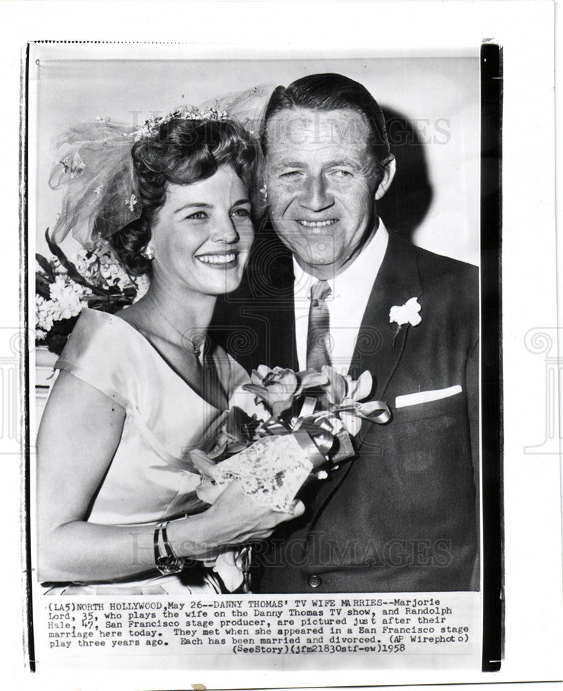 1958 Press Photo Marjorie Lord American actress - Historic Images