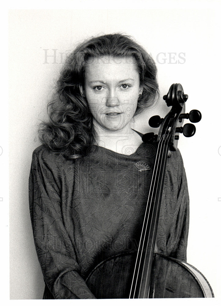 1987 Press Photo Debra Lonergan, Cellist, Musician - Historic Images