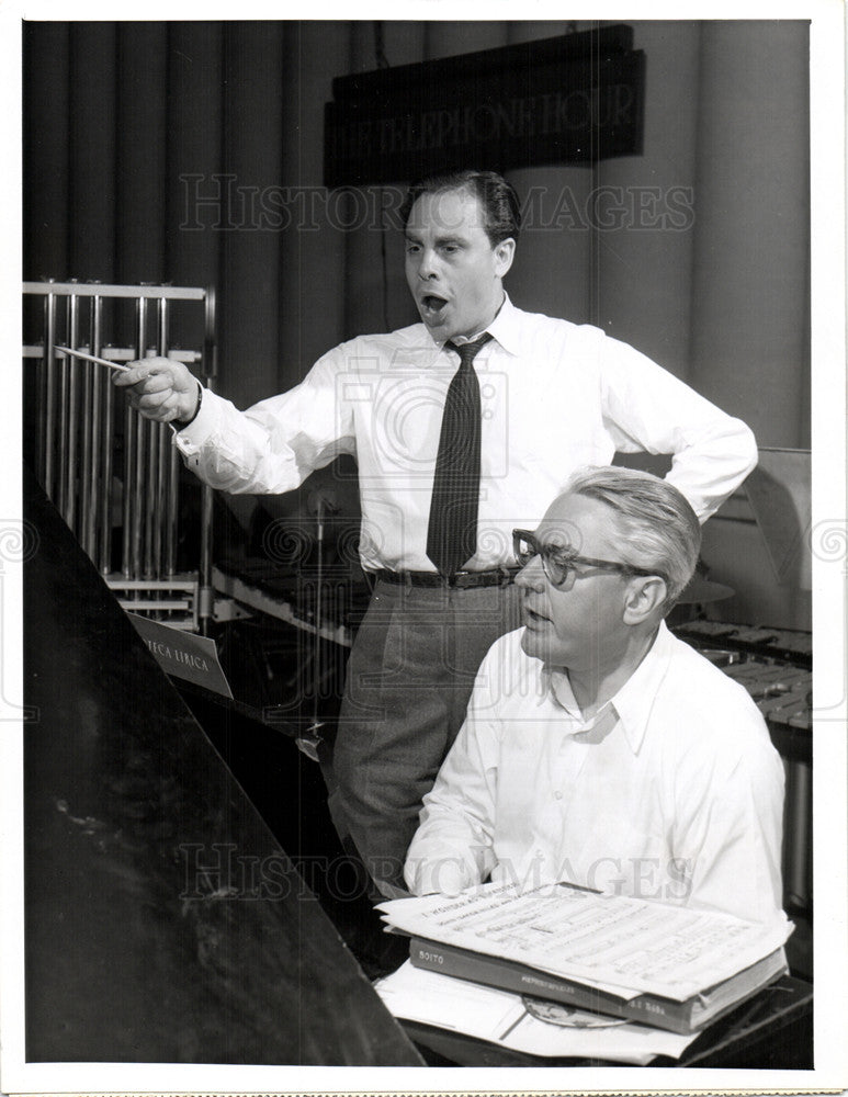 1957 Press Photo George London Donald Voorhees Radio - Historic Images