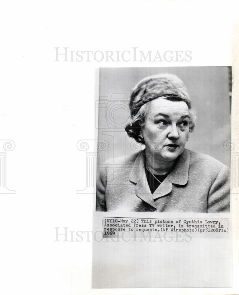 1969 Press Photo Cynthia Lowry Associated Press Writer - Historic Images