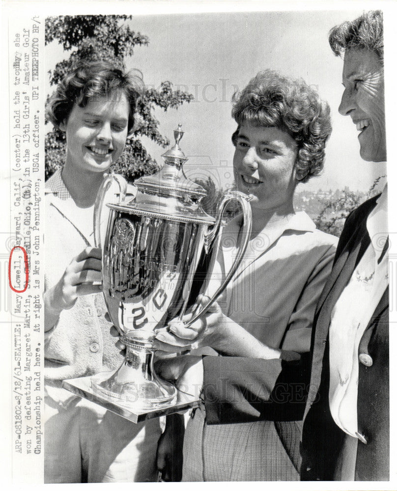 1961 Press Photo Mary Lowell Seattle amateur golf - Historic Images