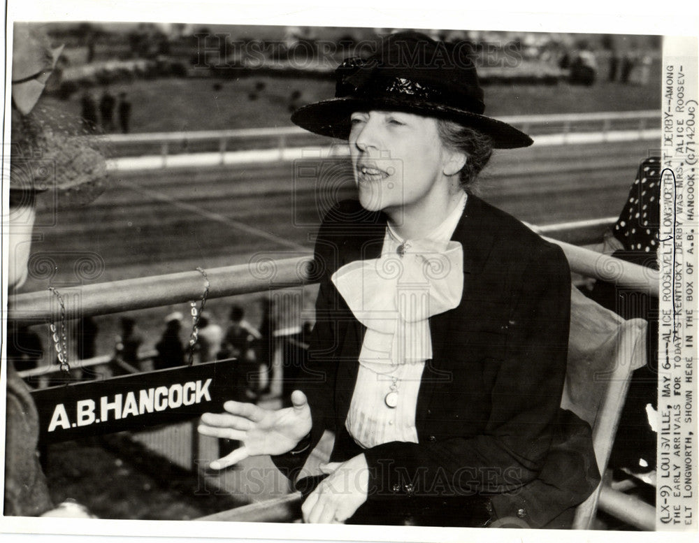 1939 Press Photo Alice Roosevelt Longworth Derby - Historic Images